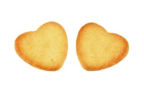 Two hearts cookie Stock Photos