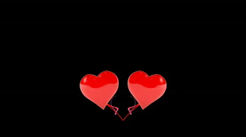 Two hearts drawing big heart. Stock Footage 592492