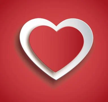 Two hearts icon vector. Valentine`s day background. Stock Illustration