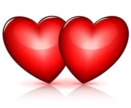 Two hearts Stock Illustration