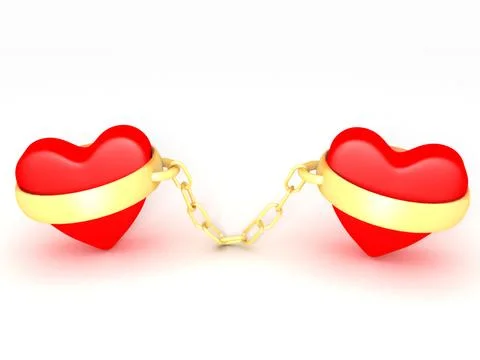 Two hearts Illustrazione stock