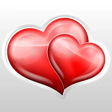 Two hearts Stock Illustration