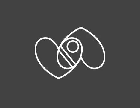 Two hearts Stock Illustration