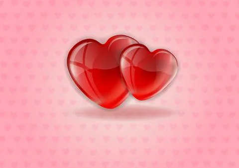Two hearts Stock Illustration
