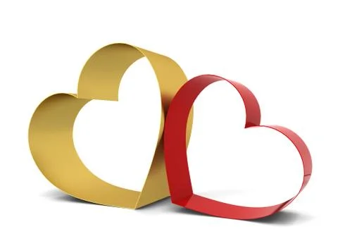 Two hearts Illustrazione stock