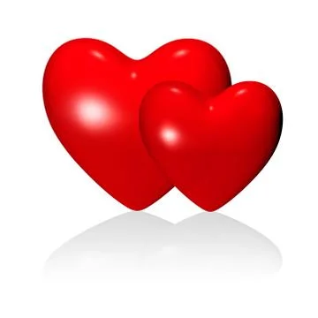 Two hearts. Stock Illustration