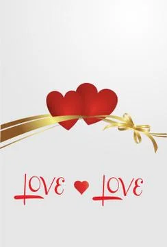 Two hearts Stock Illustration