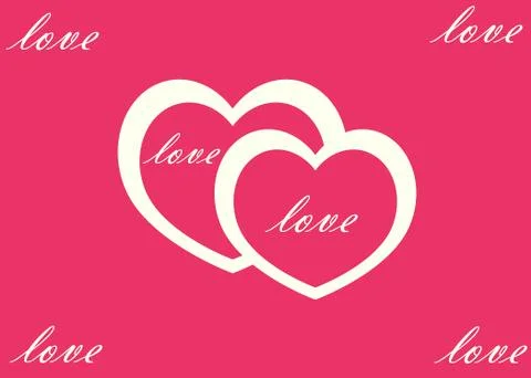 Two hearts Stock Illustration