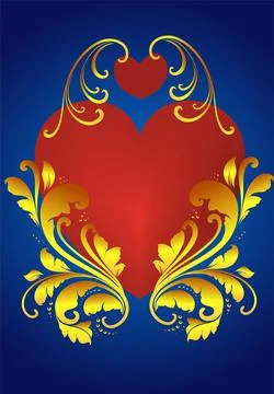 Two hearts, Stock Illustration