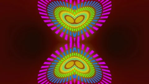 Two Hearts. Kaleidoscope. Background Stock Footage 73542791