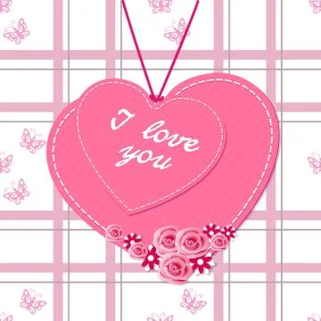 Two  hearts of love Stock Illustration