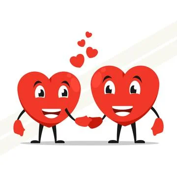 Two-hearts-in-love Illustrazione stock