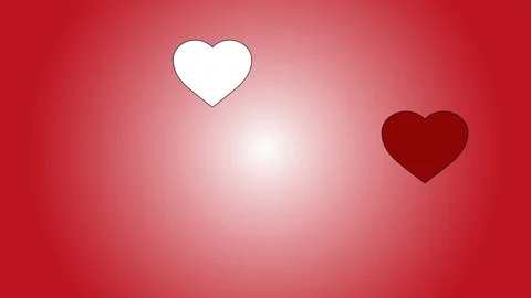 Two hearts move lovingly in space. Stock Footage 105993959