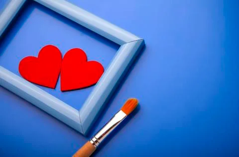 Two hearts next,work together.go beyond Stock Photos