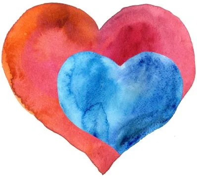 Two hearts one in the other Иллюстрация