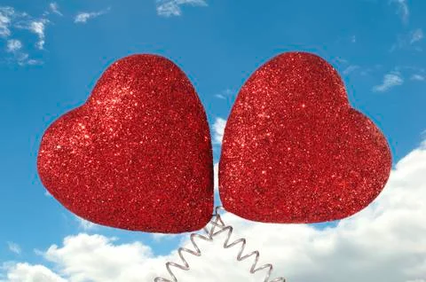 Two hearts Stock Photos