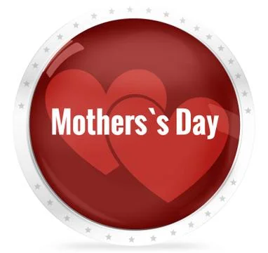 Two hearts red round Stock Illustration