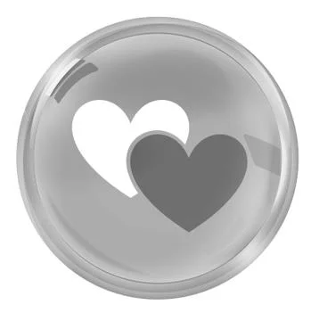 Two hearts red round Stock Illustration