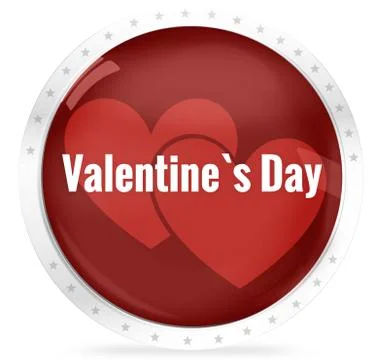 Two hearts red round Stock Illustration