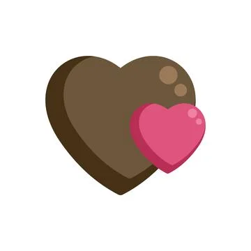 Two hearts showing affection and valentine's day romance Stock Illustration