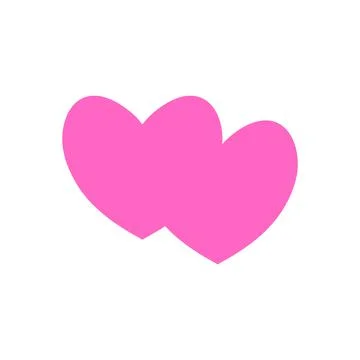 Two hearts on transparent background Stock Illustration