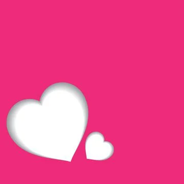 Two Hearts vector background . Valentine's day romance symbols.. Stock Illustration