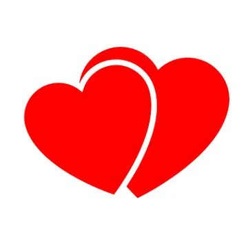 Two hearts. Web icon Stock Illustration