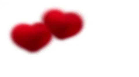 Two Hearts on white background. Valentine's Day Stock Footage 11234428