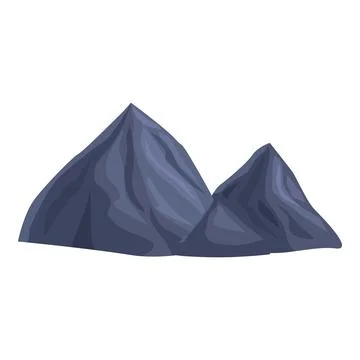 Two high mountains landscape reaching the sky Stock Illustration