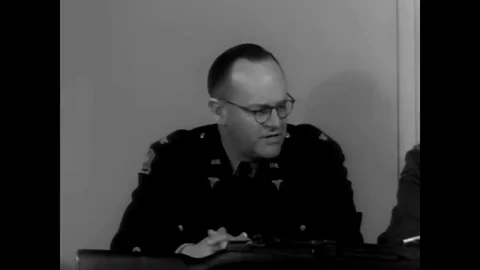 Two high ranking army officials talk about the importance of blood and army Stock Footage 95545628