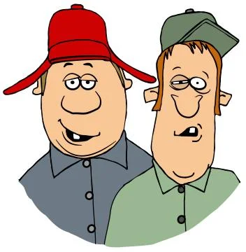 Two hillbilly men Stock Illustration