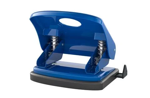 Two hole paper punch, office tool. 3D rendering Stock Illustration