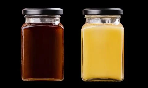 Two honey jars Foto stock