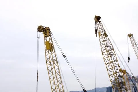 Two hook of harbor crane Stock Photos