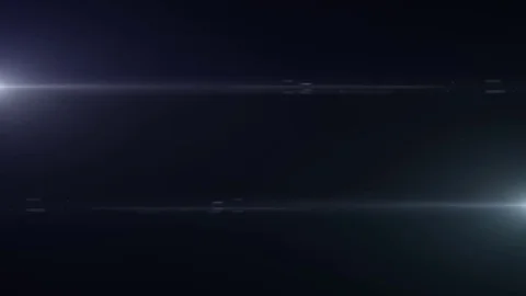 Two horizontal moving blue green lights optical lens flares shiny animation art Stock-Footage 83420121