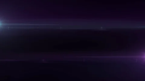 Two horizontal moving pink blue lights optical lens flares shiny animation art Stock Footage 83408429