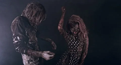 Two horror zombie dance. 動画素材 66817630
