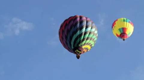 Two hot air balloon in mid flight Stock-Footage 40648672