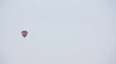 Two hot air balloons(time lapsed) Stock Footage 22674437
