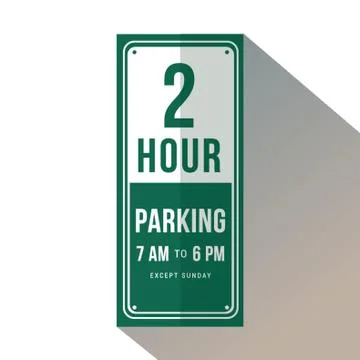 Two Hour Parking Stock Illustration