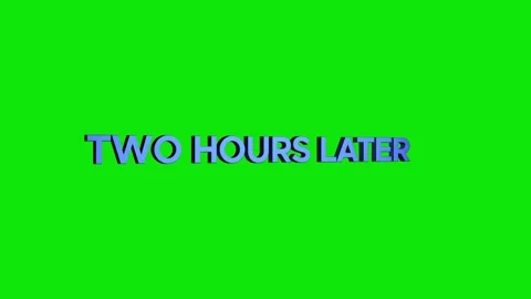 Two hours later animated text 3D word effect video footage transitions 스톡 동영상 313647850