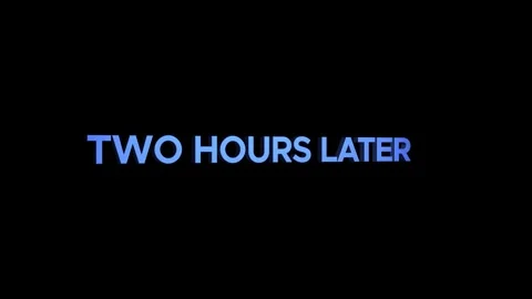 Two hours later animated text 3D word effect video footage transitions Stock Footage 313647908