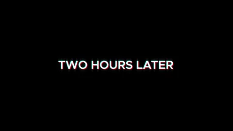 Two hours later text glitching modern effect for movie word animation Video stock 313336096