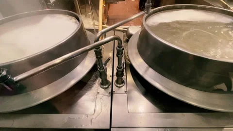 Two Huge Noodle Boiler Side By Side  Video stock 171904341