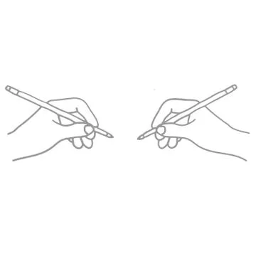 Two human hands Stock Illustration