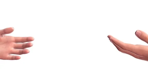 Two human hands reaching out to each other Stock-Footage 180871867