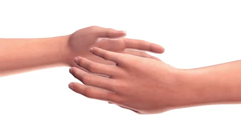 Two human hands reaching out to each other Stock Footage 180902233