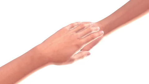 Two human hands reaching out to each other Stock Footage 180902930