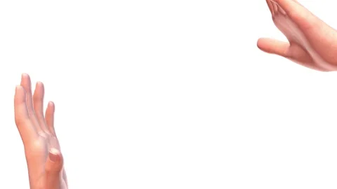 Two human hands reaching out to each other Stock Footage 181001680