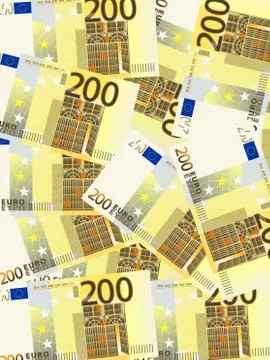 Two hundred euro background vertical Stock Illustration